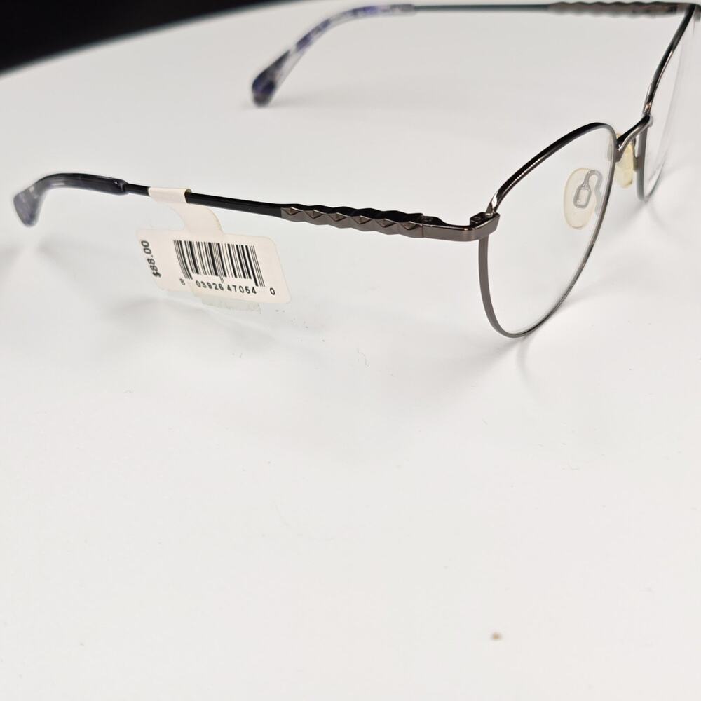 Hard Candy Women Cat Eye Black Full Rim Metal Eyeglass Frames Solid Designer